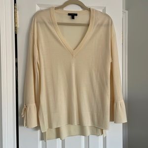 J.Crew Cream V-Neck Sweater